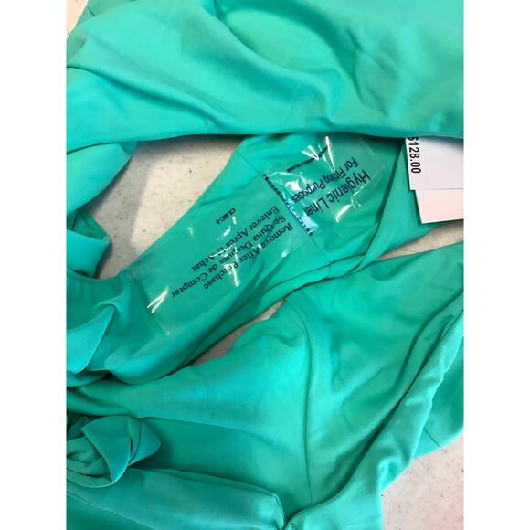 BECCA Women's Large Aqua Sea Marble Canyon Ariyah Ring One Piece Swimsuit K25-15 - Picture 8 of 8